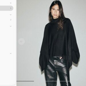 BNWT H&M Fine knit Cape. BLack.M/L